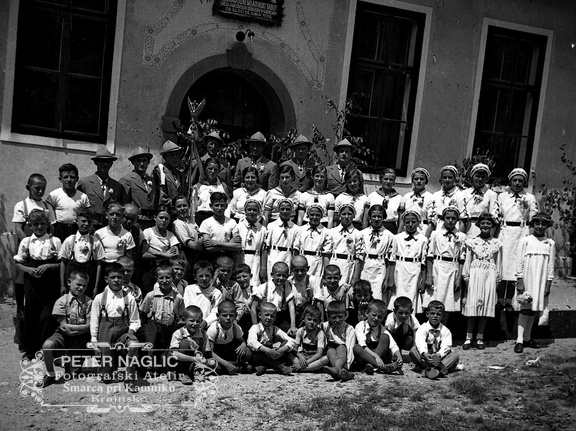 Fantovski in  Dekliški krožek na Homcu leta 1938 - Naglic RA 2754