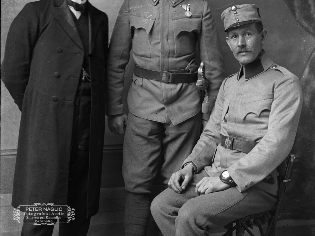 Karel Naglič, Maks Peterlin in Peter Naglič okoli leta 1910 - Naglic RA 550