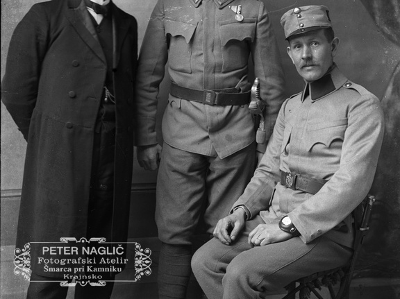 Karel Naglič, Maks Peterlin in Peter Naglič okoli leta 1910 - Naglic RA 550