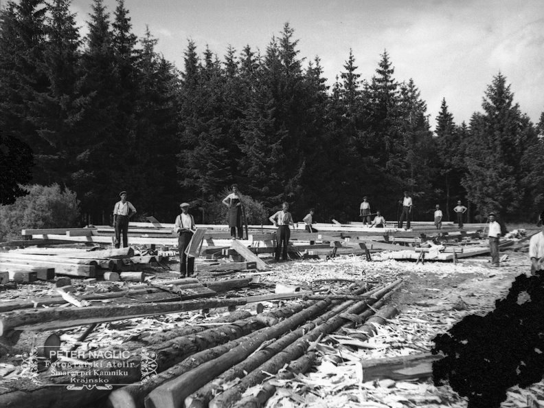 Izdelava ostrešja na Ponikvah leta 1933 - F 1933 3 10 001
