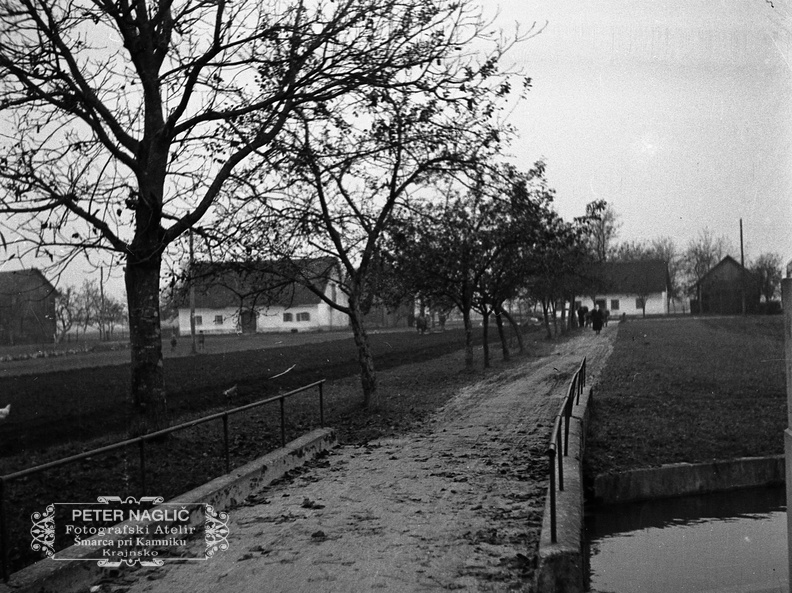 Most čez Mlinščico v Šmarci leta 1936 - F 1936 3 1 001