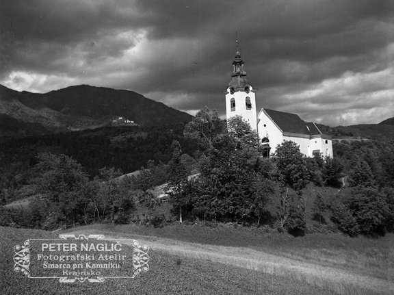 Cerkev sv. Benedikta v Stranjah leta 1933 - F 1933 4 5 012