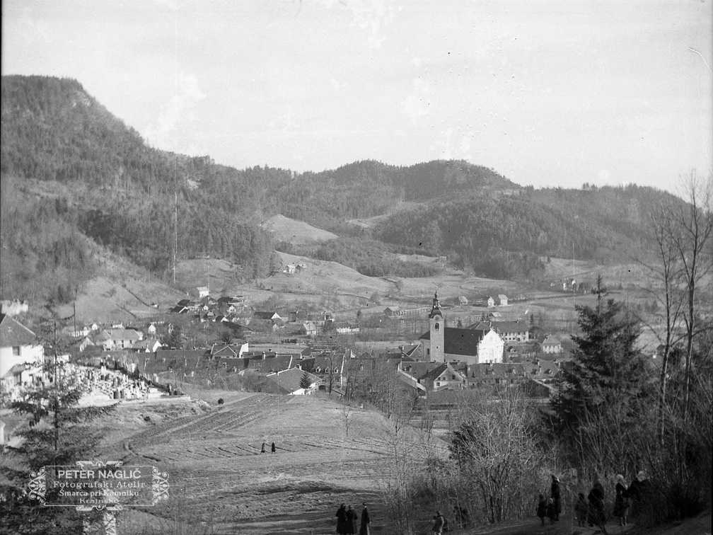 Kamnik, pogled proti jugu leta 1940 - Naglic RA 55 30 3821