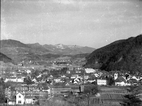 Kamnik, pogled proti Nevljam leta 1940 - Naglic RA 55 30 3822