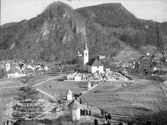 Kamnik, pogled na Žale s Kalvarije leta 1940 - Naglic RA 55 30 3823