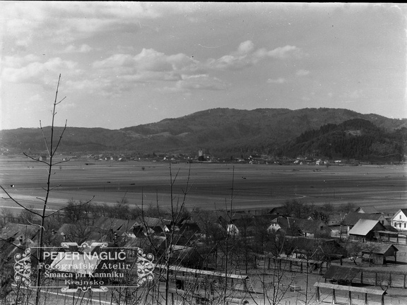 Pogled s Homškega hriba na Homec in Mengeš leta 1930 - Naglic RA 655