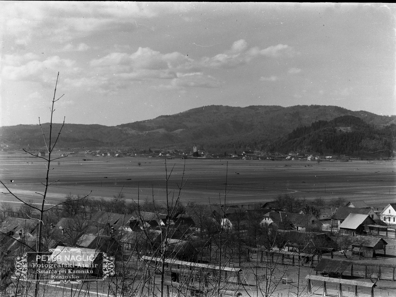 Pogled s Homškega hriba na Homec in Mengeš leta 1930 - Naglic RA 655