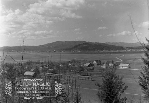 Pogled s Homškega hriba na Homec in Mengeš leta 1930 - Naglic RA 657