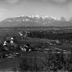Pogled s Homškega hriba proti Nožicam, leta 1930 - Naglic RA 664