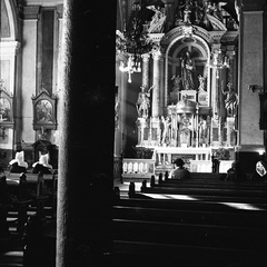 Notranjost cerkve sv. Jakoba v Kamniku leta 1936 - F 1936 3 1 003