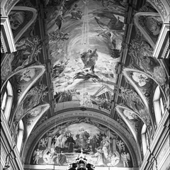 Notranjost frančiškanske cerkve v Ljubljani leta 1937 - F 1937 1 6 005