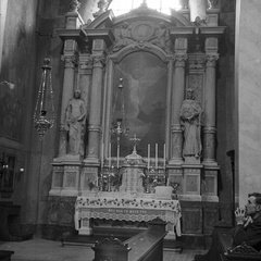 Notranjost frančiškanske cerkve v Ljubljani leta 1937 - F 1937 1 6 007