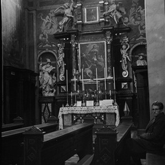 Notranjost frančiškanske cerkve v Ljubljani leta 1937 - F 1937 1 6 013