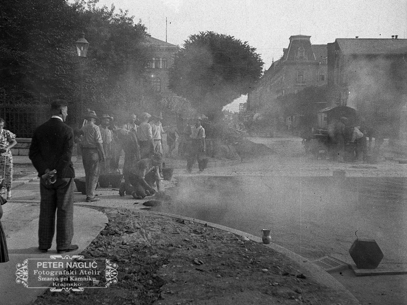 Asfaltiranje ljubljanskih ulic leta 1934 - F 1934 4 1 003
