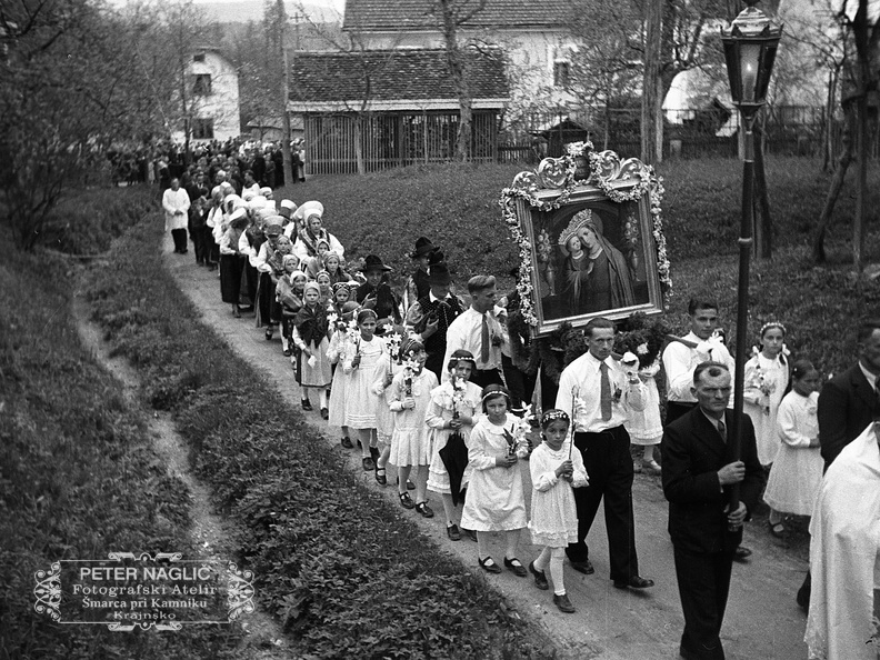 Procesija Marije pomagaj v Šentvidu pri Lukovici - F 1940 1 7 009