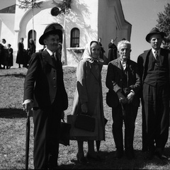 Mirovna pobožnost na Kureščku leta 1940, romarji Dežman, Marija Naglič, Andrej Kranc, Franc Peterlin - F 1940 1 12 014