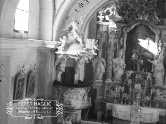 Notranjost cerkve sv. Marjete na Golem leta 1940 - F 1940 1 13 004