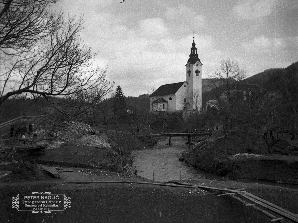 Pogled na Nevlje s cerkvijo sv. Jurija - F 1938 1 1 008