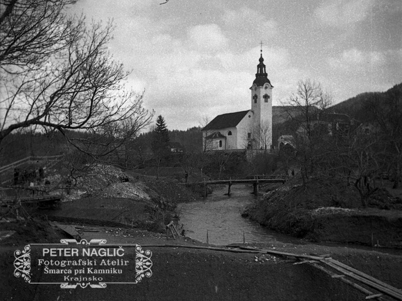 Pogled na Nevlje s cerkvijo sv. Jurija - F 1938 1 1 008