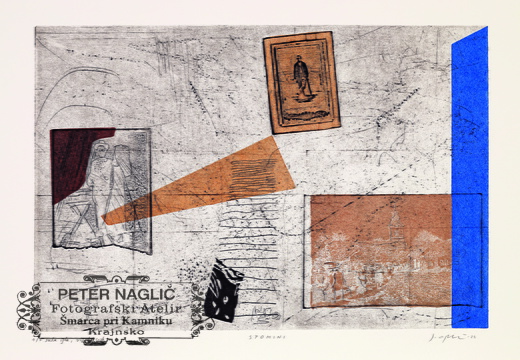 Spomini - Janko Orač, grafika (suhe igle, visoki tisk) 2023